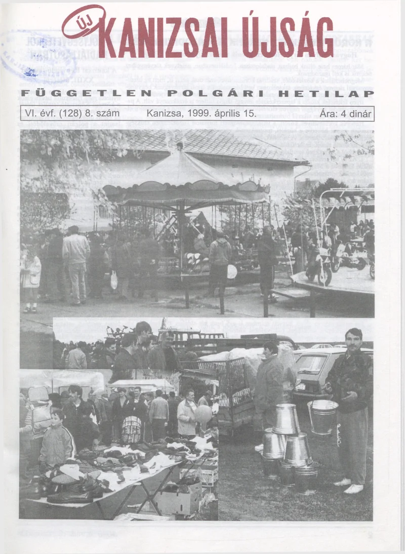 Új Kanizsai Újság, 6. évf. 1999. április 15. 8. sz.
