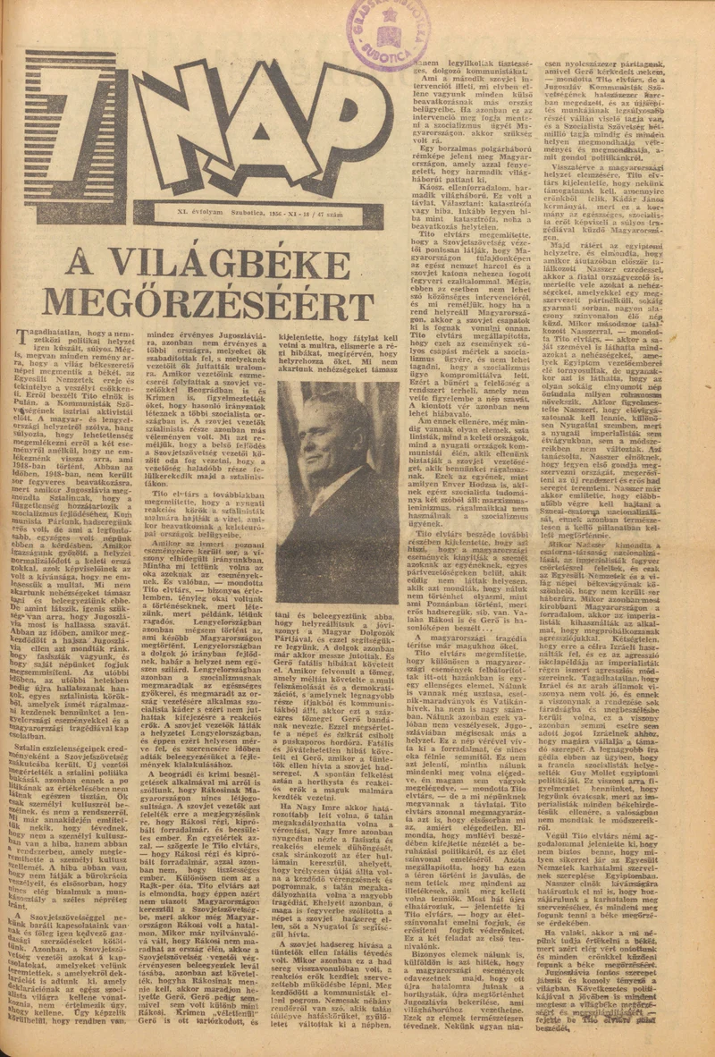 7 Nap, 11. évf. 1956. november 18. 47. sz.
