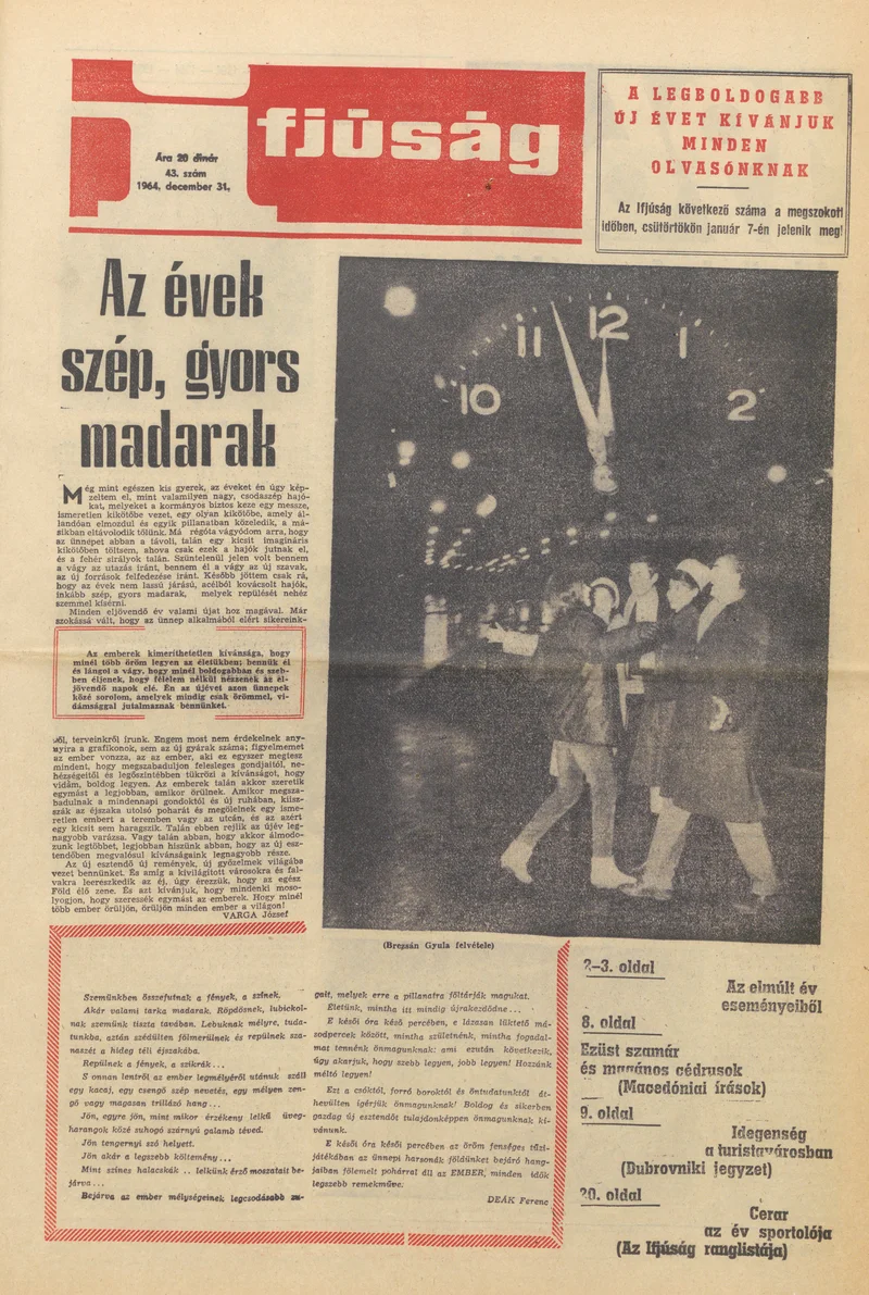 Ifjúság, 20. évf. 1964. december 31. 43. sz.