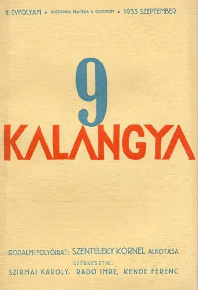 Kalangya, 2. évf. 1933. szeptember. 9. sz. 577–648. oldal