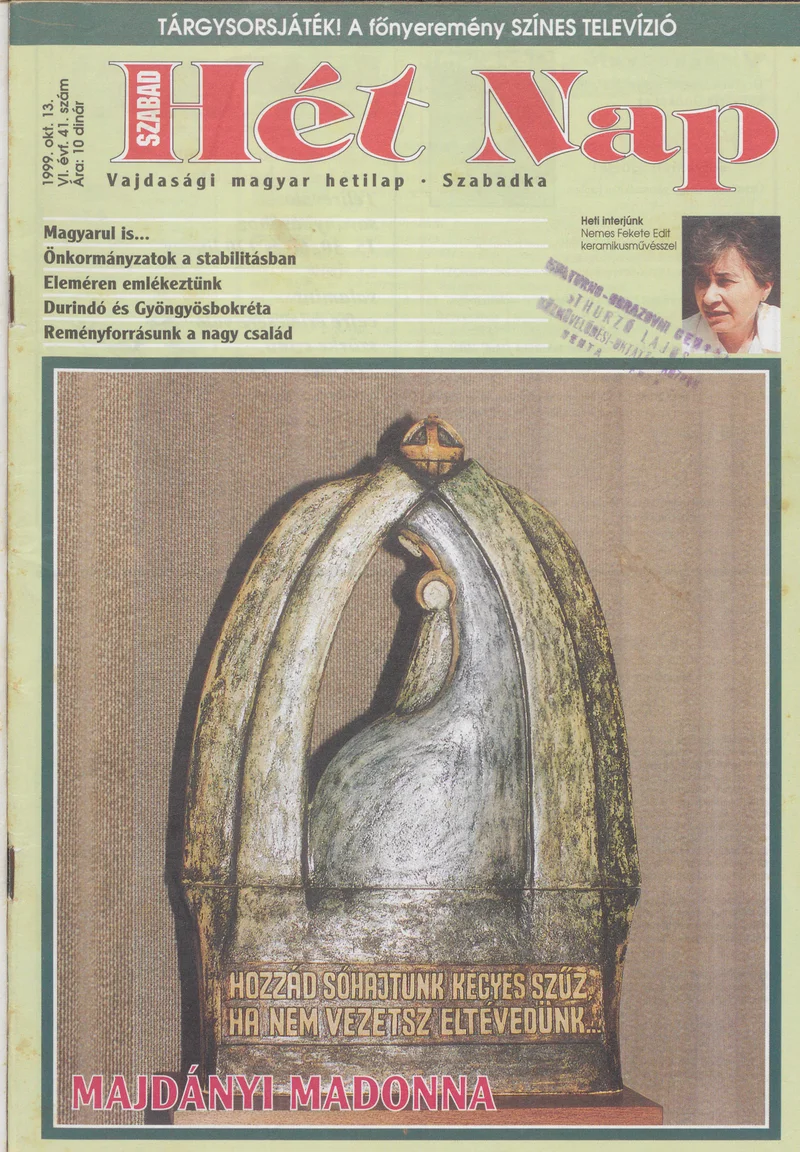 Szabad Hét Nap, 6. évf. 1999. október 13. 41. sz.