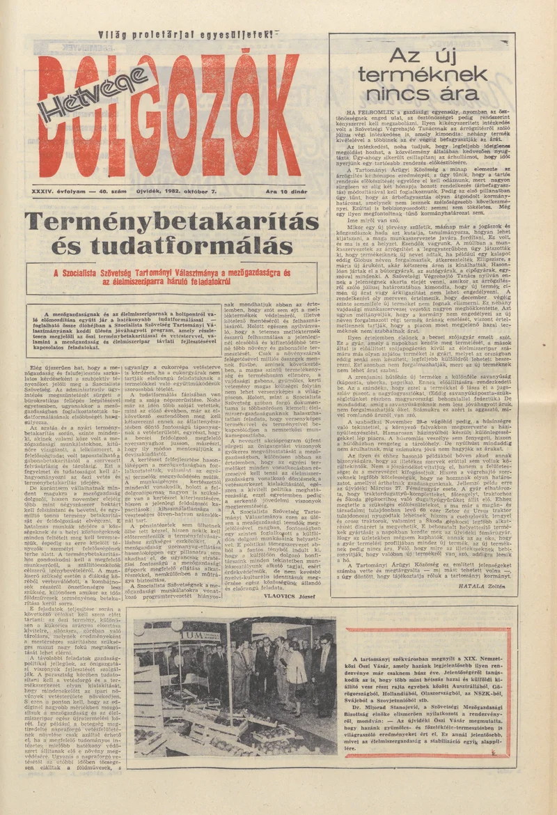 Dolgozók, 36. évf. 1982. október 7. 40. sz.