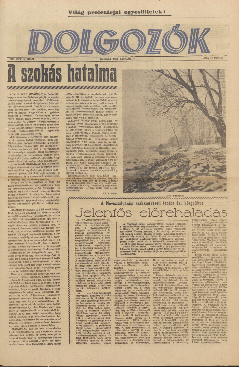Dolgozók, 12. évf. 1958. január 18. 3. sz.