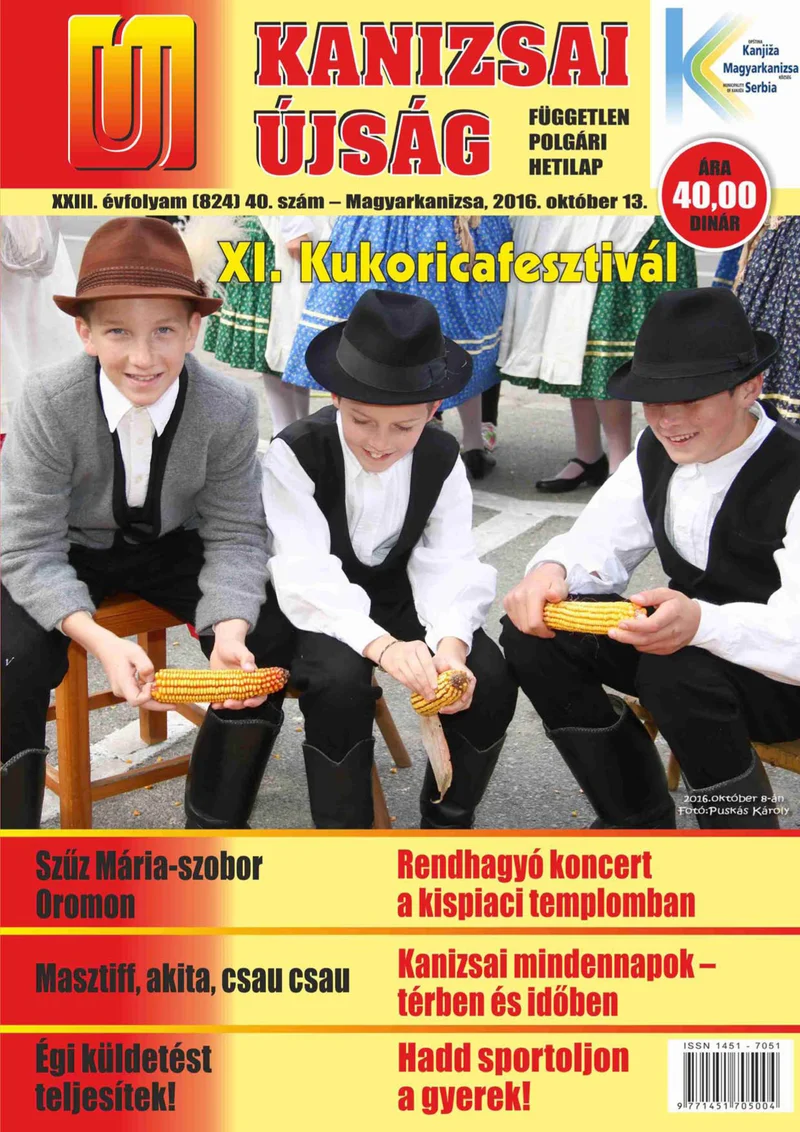 Új Kanizsai Újság, 23. évf. 2016. október 13. 40. sz.