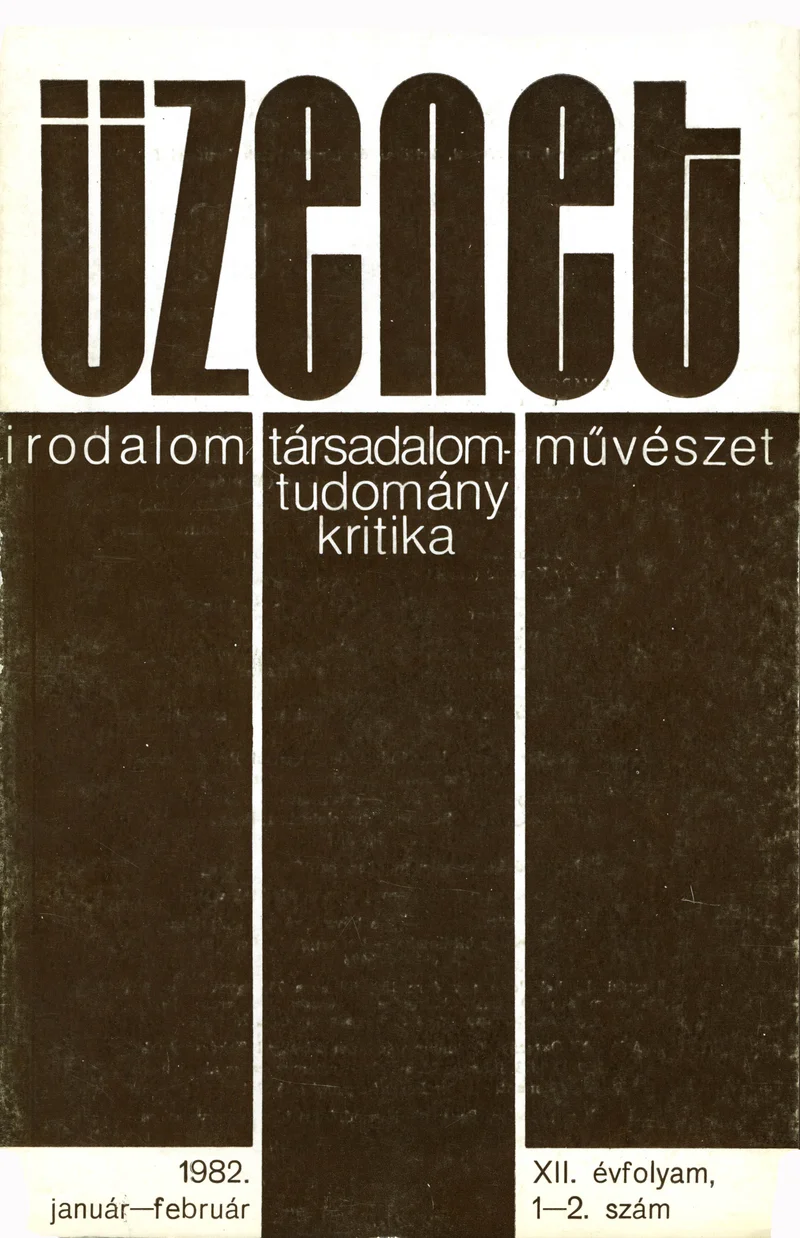 Üzenet, 12. évf. 1982. január – február. 1–2. sz. 1–108. oldal