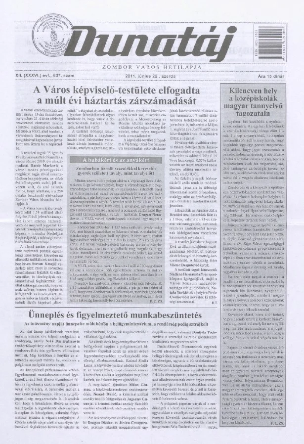 Dunatáj, 13. évf. 2011. június 22. 637. sz.