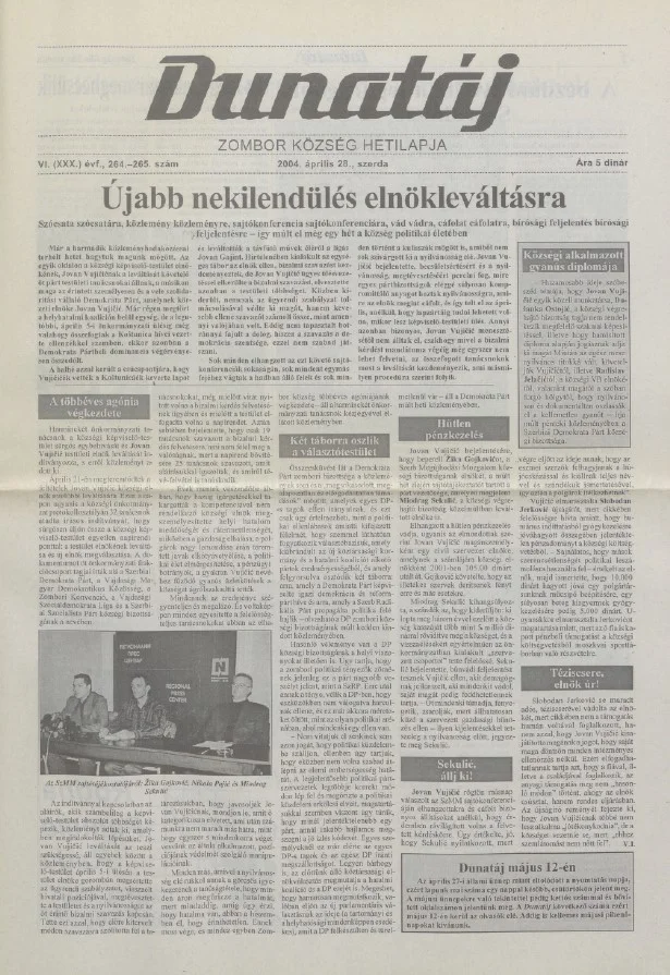 Dunatáj, 6. évf. 2004. április 28. 264–265. sz.