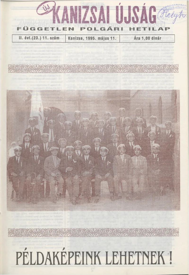 Új Kanizsai Újság, 2. évf. 1995. május 11. 11. sz.