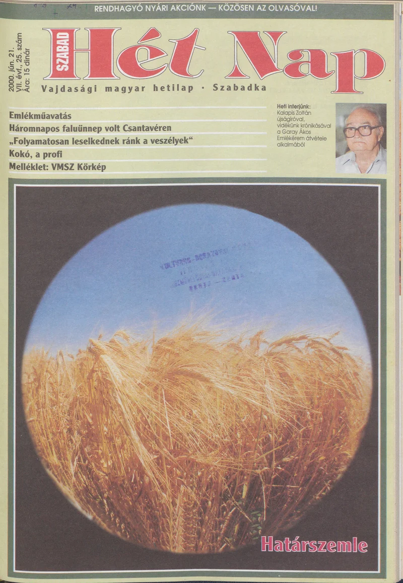 Szabad Hét Nap, 7. évf. 2000. június 21. 25. sz.