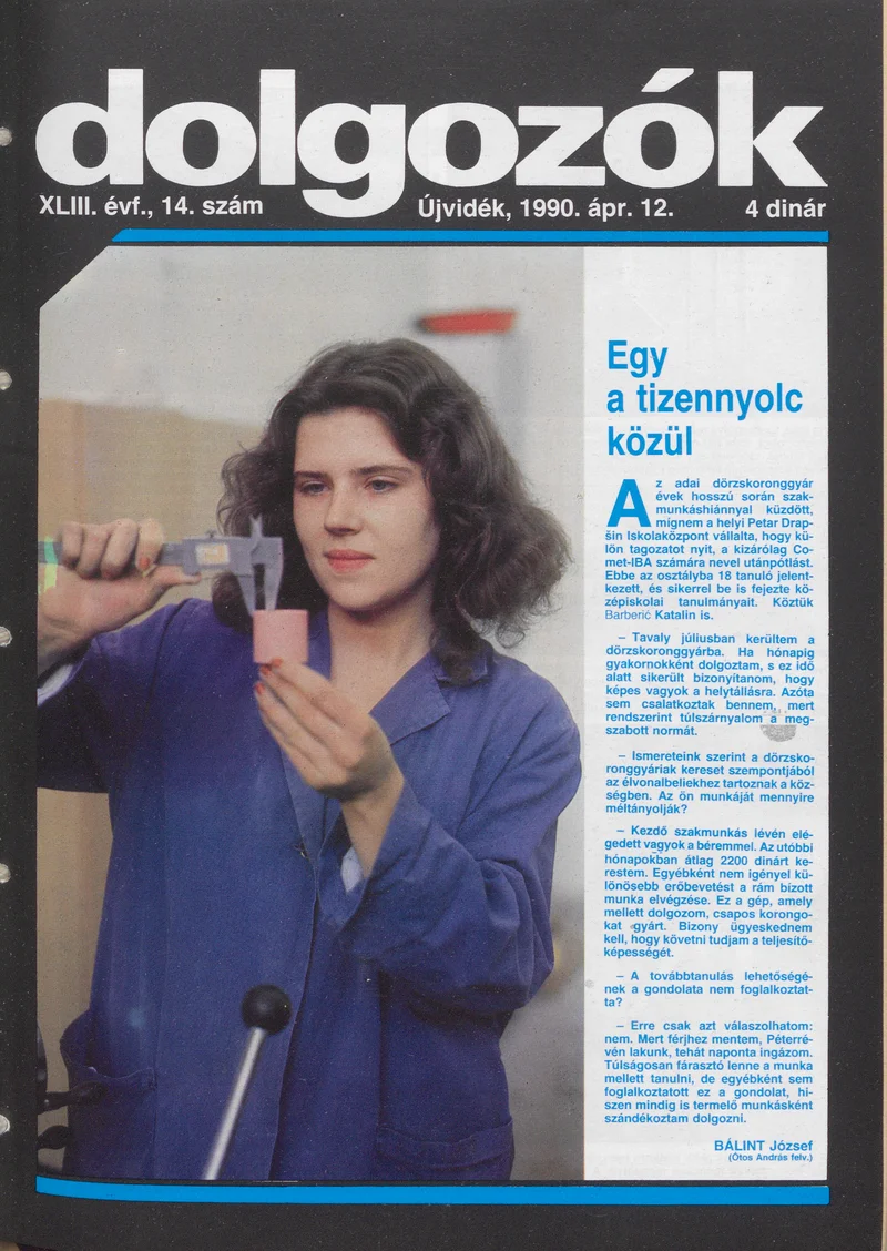 Dolgozók, 44. évf. 1990. április 12. 15. sz.