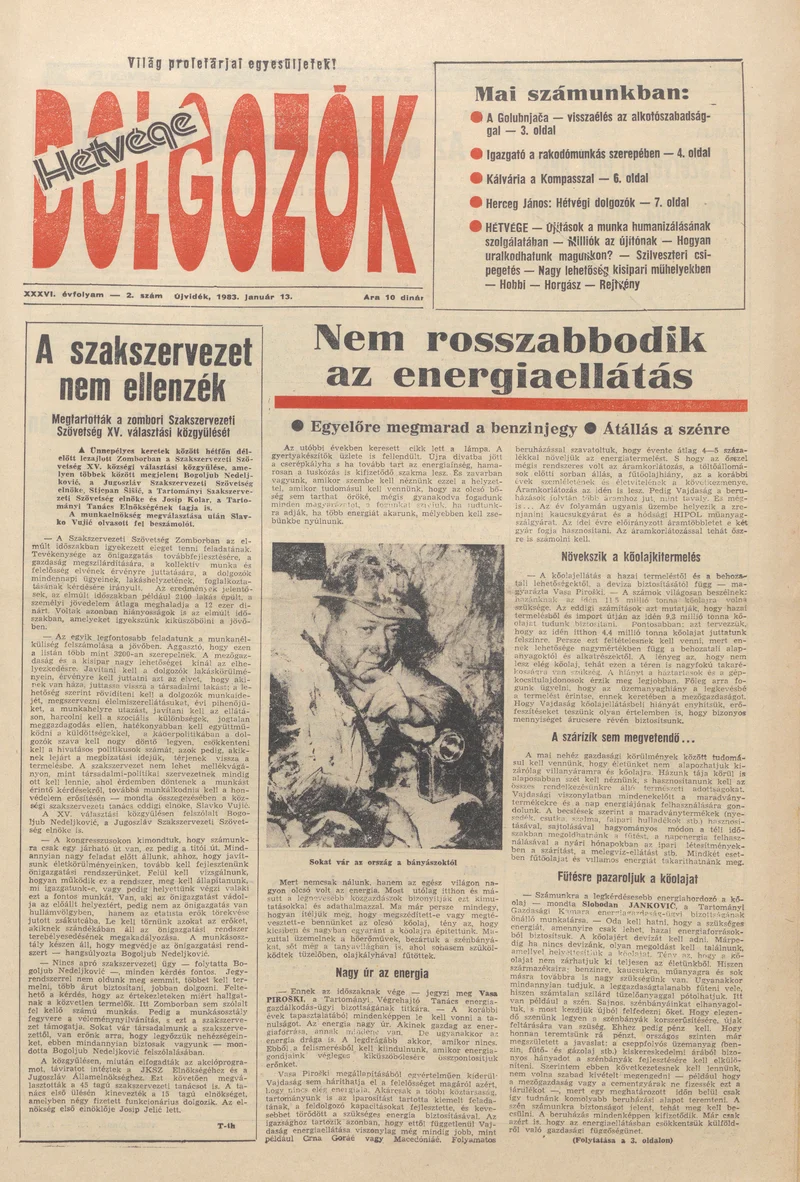 Dolgozók, 37. évf. 1983. január 13. 2. sz.