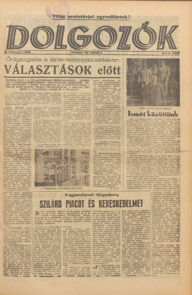 Dolgozók, 10. évf. 1956. január 17. 4. sz.
