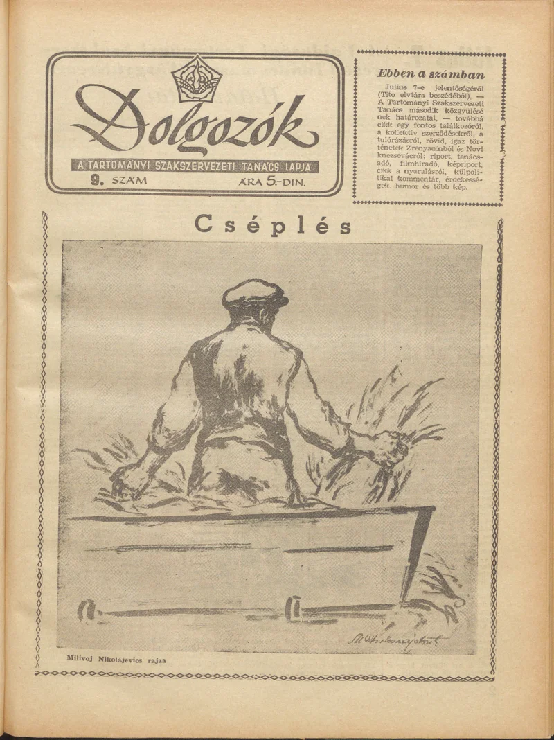 Dolgozók, 6. évf. 1952. július 15. 9. sz.