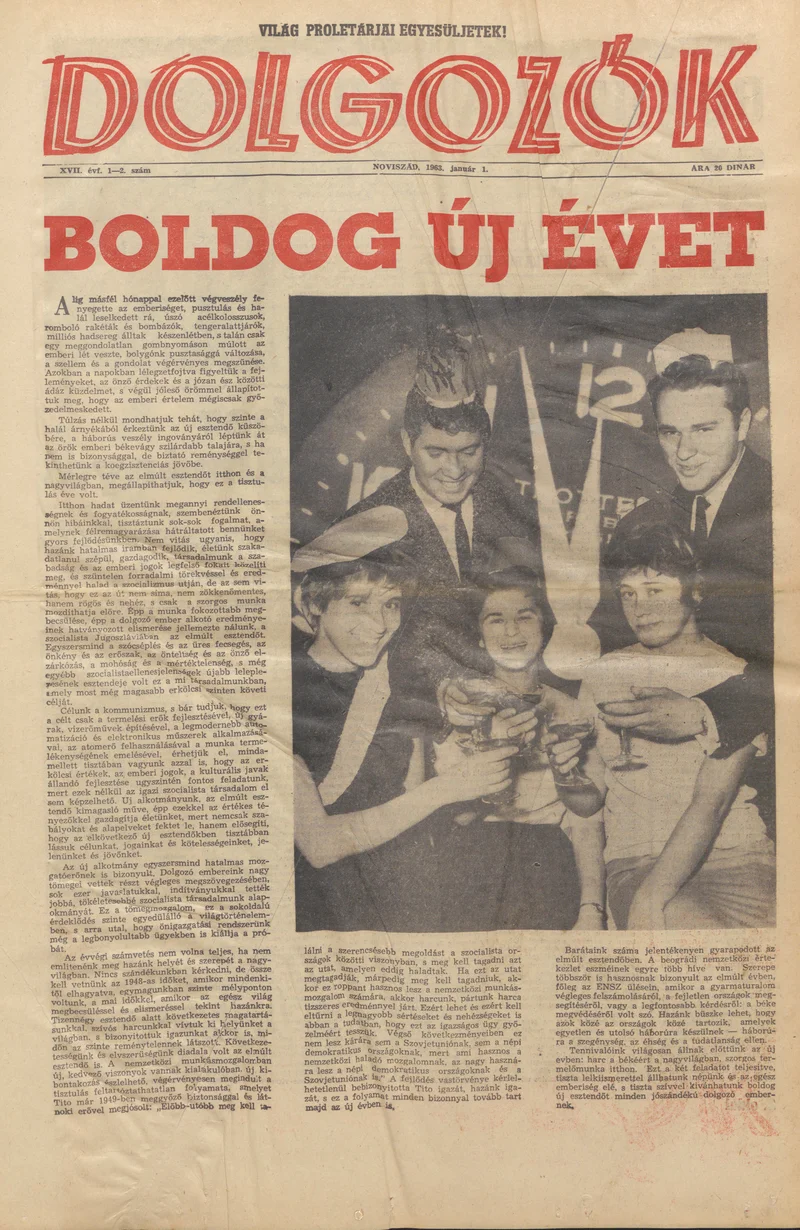Dolgozók, 17. évf. 1963. január 1. 1–2. sz.