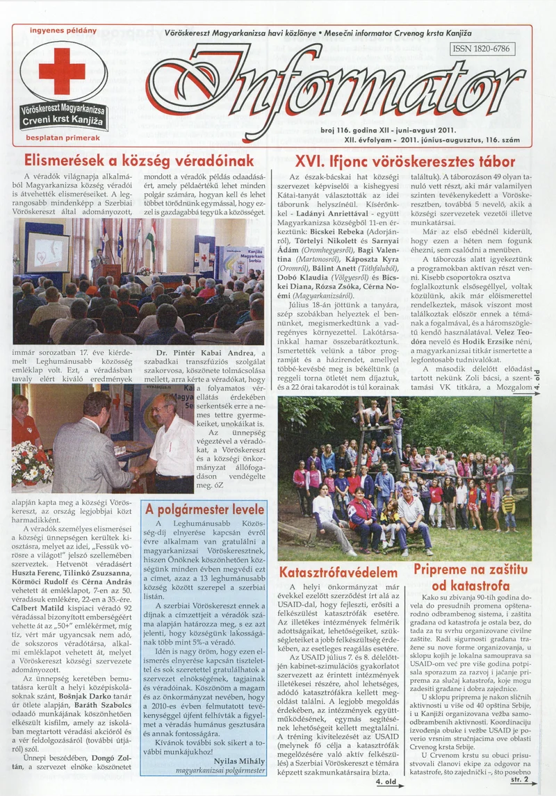 Informator, 12. évf. 2011. június 1. – augusztus 1. 116. sz.