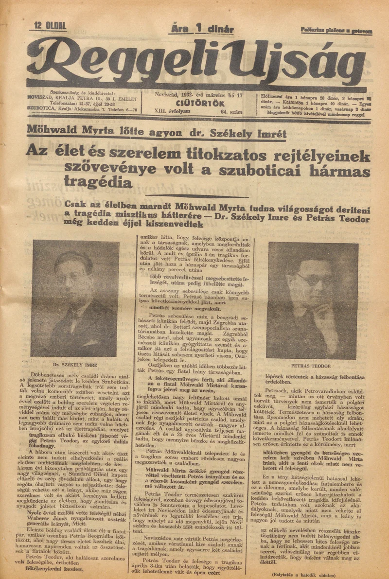 Reggeli Újság, 13. évf. 1932. március 17. 64. sz.