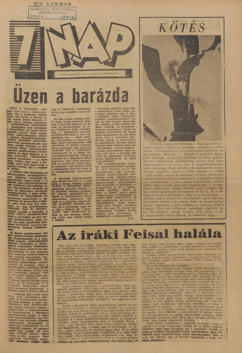 7 Nap, 13. évf. 1958. július 27. 31. sz. 1–16. oldal