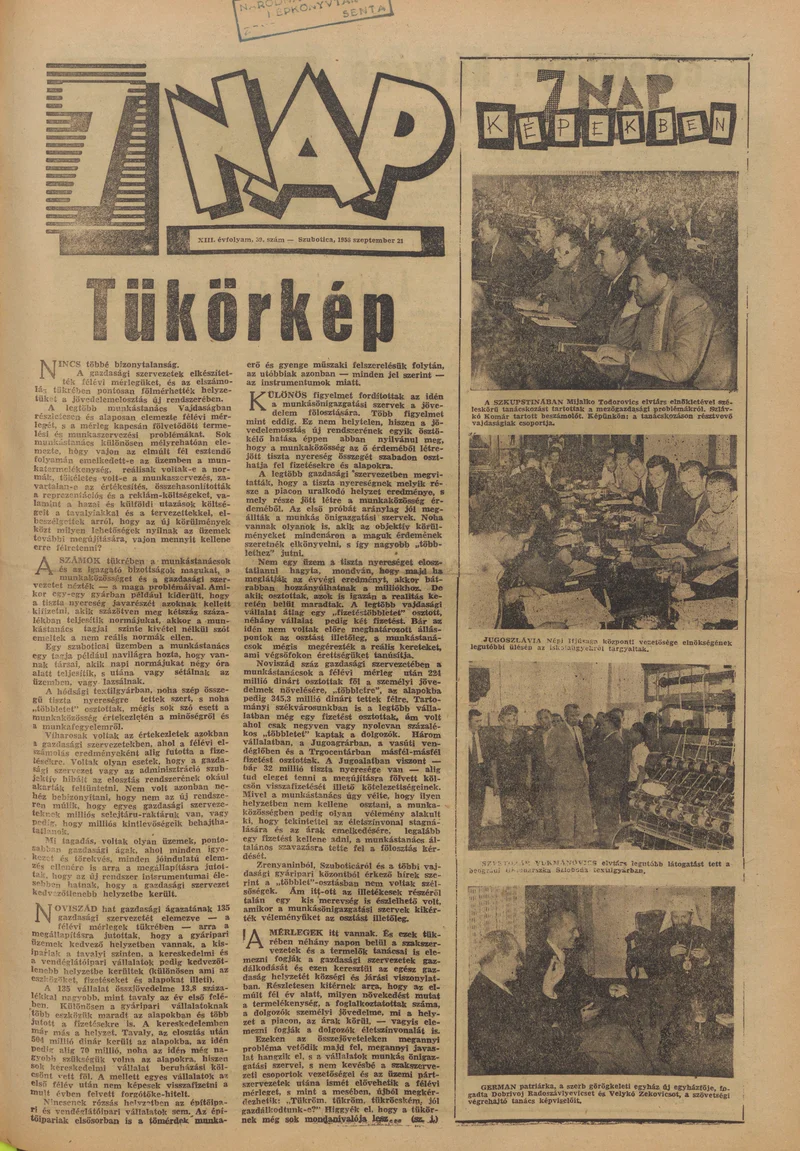 7 Nap, 13. évf. 1958. szeptember 21. 39. sz. 1–20. oldal