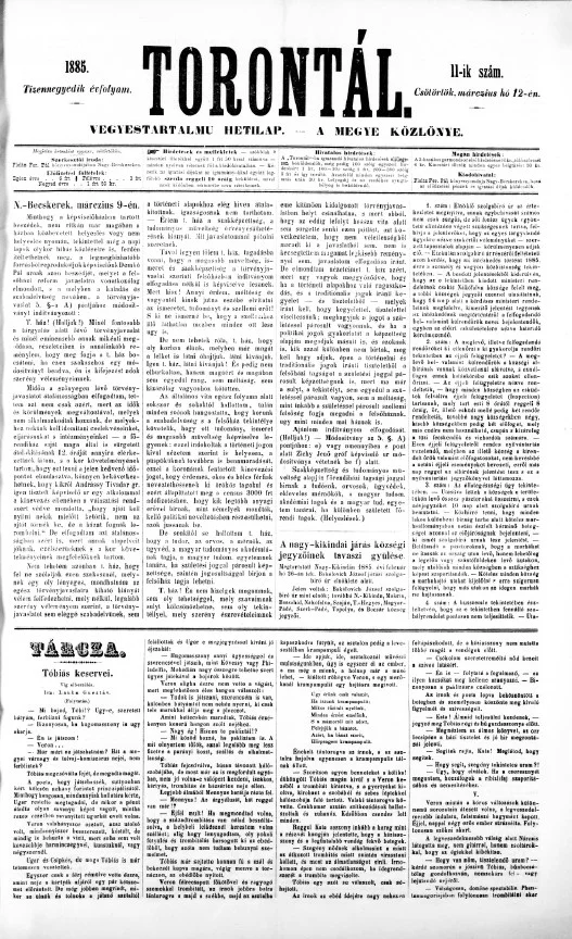 Torontál, 14. évf. 1885. március 12. 11. sz.