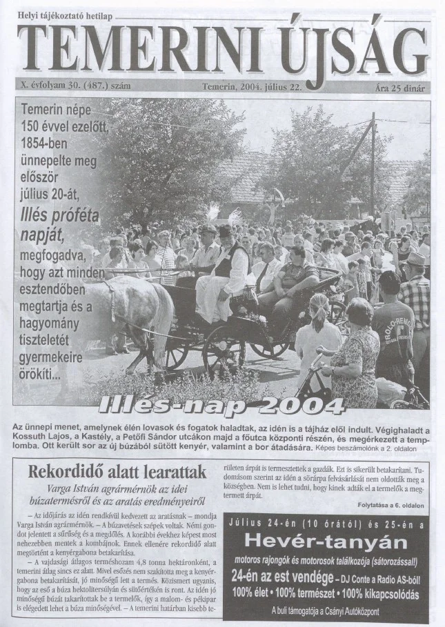 Temerini Újság, 10. évf. 2004. július 22. 30. sz.