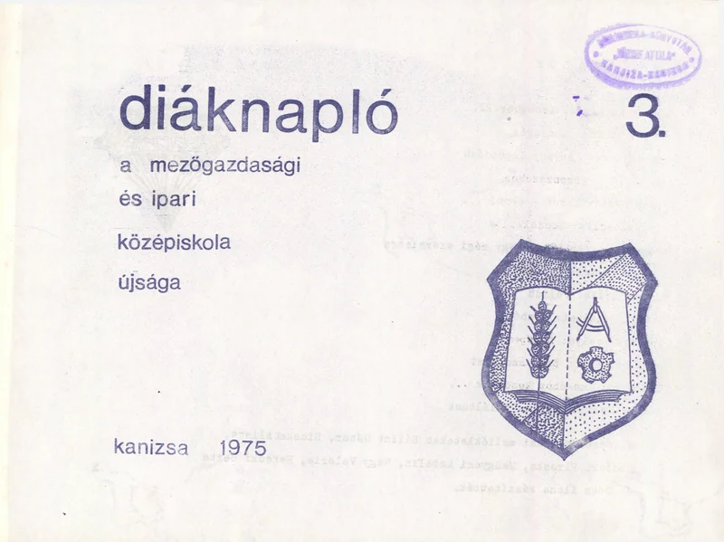 Diáknapló, 1. évf. 1975. 3. sz.