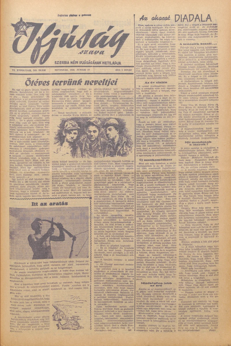 Ifjúság Szava, 6. évf. 1950. június 17. 249. sz.