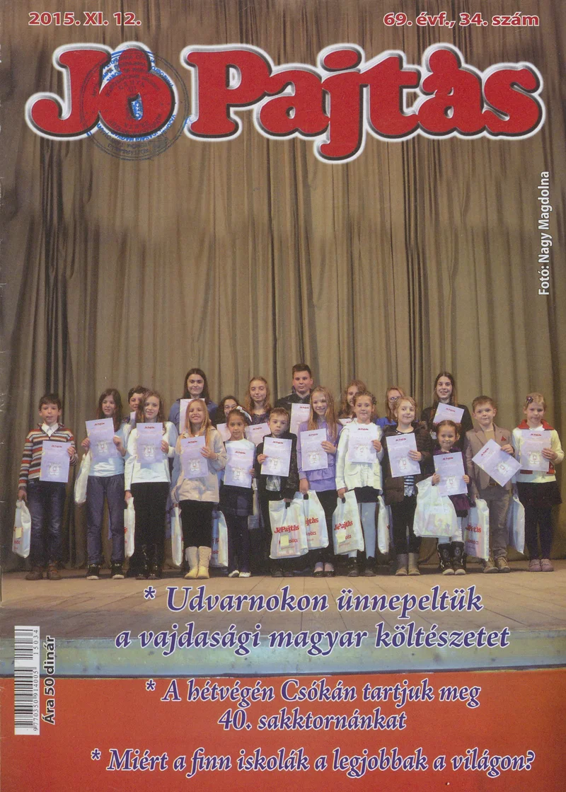 Jó Pajtás, 69. évf. 2015. november 12. 34. sz.