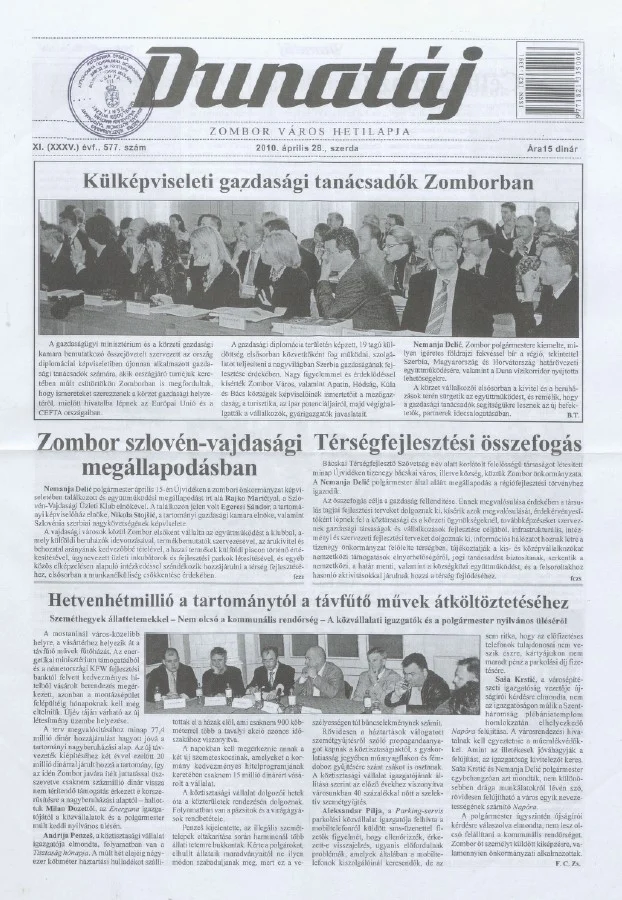 Dunatáj, 12. évf. 2010. április 28. 577. sz.
