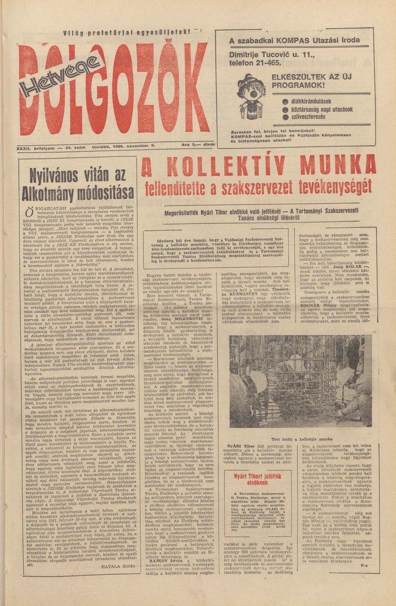 Dolgozók, 34. évf. 1980. november 6. 44. sz.