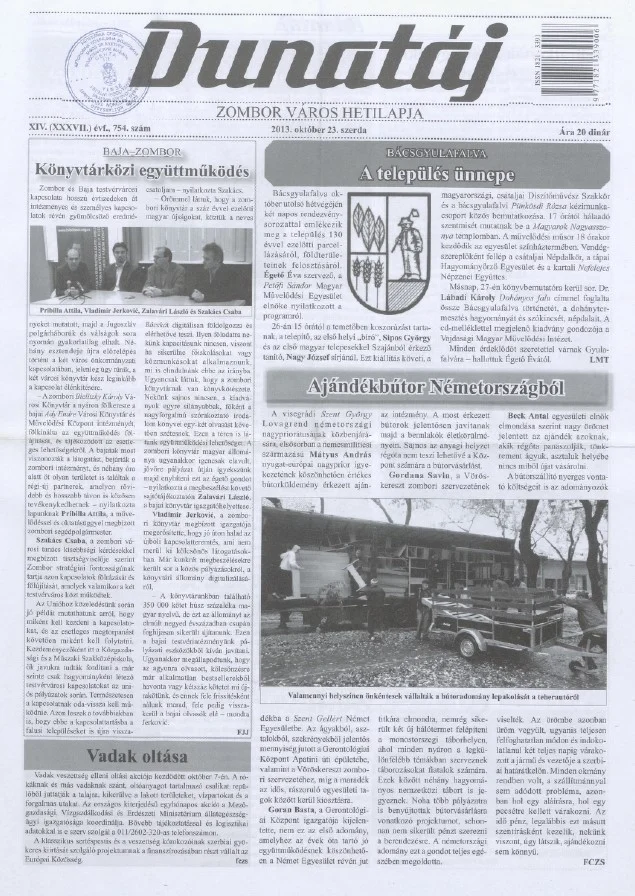 Dunatáj, 15. évf. 2013. október 23. 754. sz.