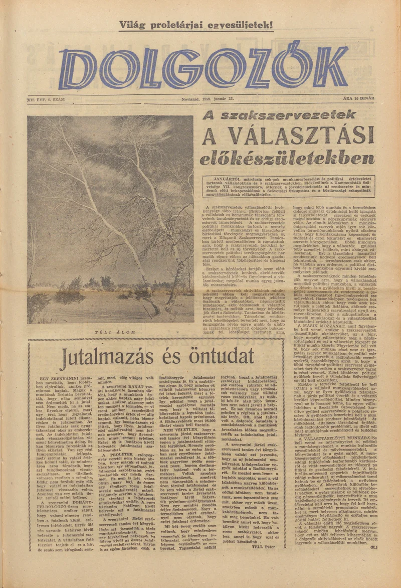 Dolgozók, 12. évf. 1958. január 25. 4. sz.