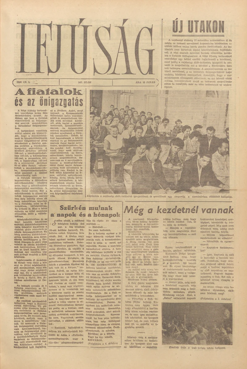 Ifjúság, 12. évf. 1956. szeptember 1. 567. sz.
