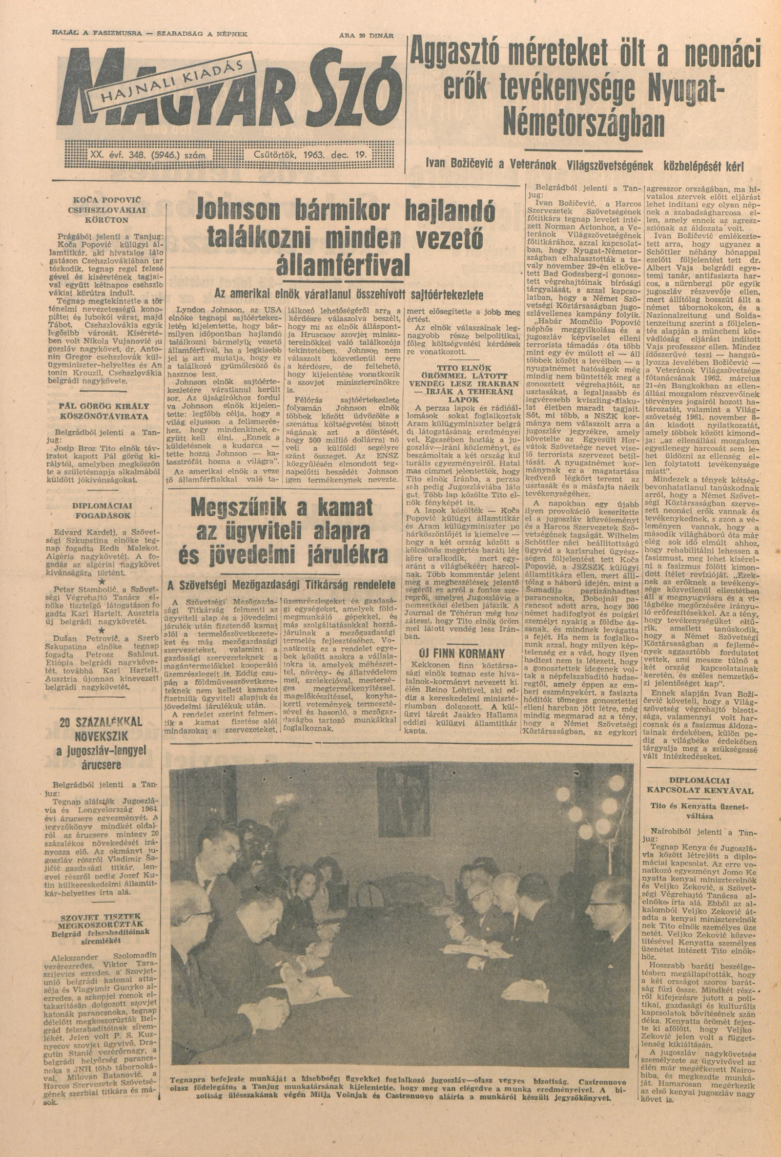 Magyar Szó, 20. évf. 1963. december 19. 348. sz. 1–16. oldal