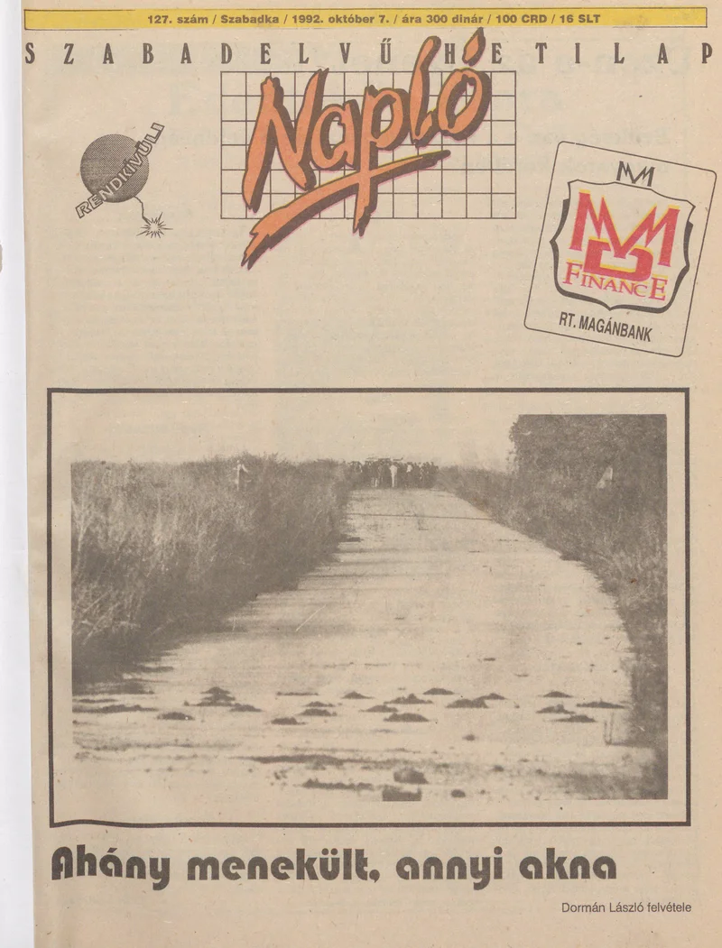 Napló - Szabadelvű hetilap, 3. évf. 1992. október 7. 127. sz.