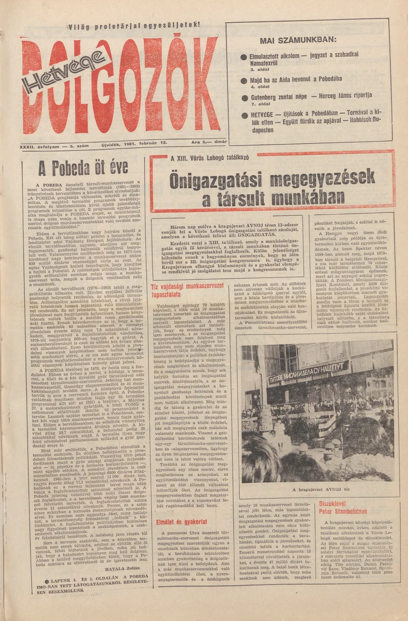 Dolgozók, 35. évf. 1981. február 12. 6. sz.