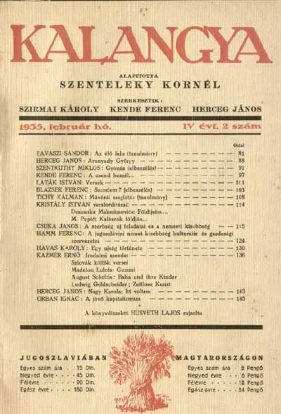 Kalangya, 4. évf. 1935. február. 2. sz. 81–160. oldal
