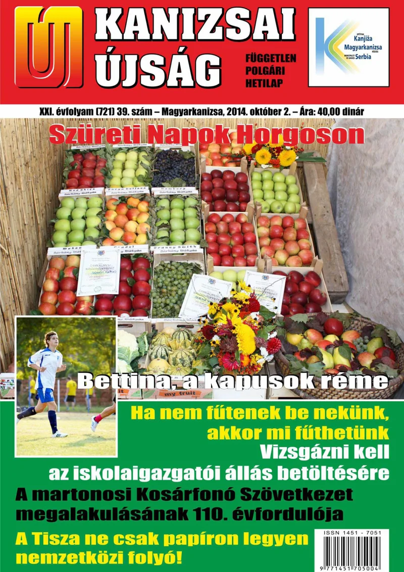 Új Kanizsai Újság, 21. évf. 2014. október 2. 39. sz.