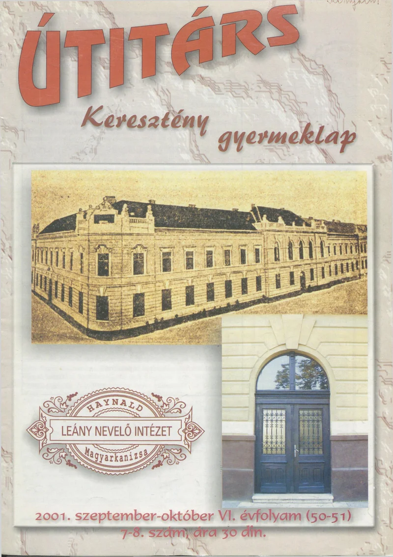 Útitárs, 6. évf. 2001. szeptember – október. 7–8. sz.