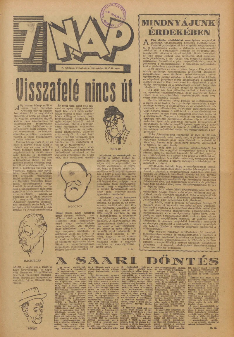 7 Nap, 10. évf. 1955. október 30. 44. sz. 1–16. oldal