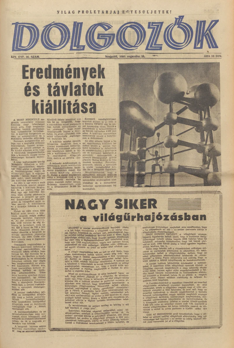 Dolgozók, 14. évf. 1960. augusztus 26. 35. sz.