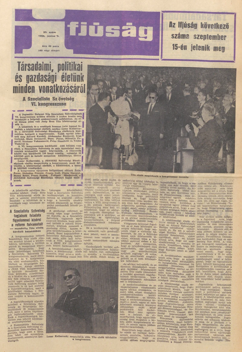 Ifjúság, 22. évf. 1966. június 9. 23. sz.