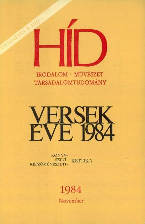 Híd, 48. évf. 1984. november. 11. sz. 1429–1588. oldal