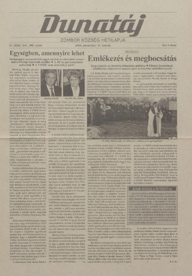 Dunatáj, 6. évf. 2004. november 10. 292. sz.