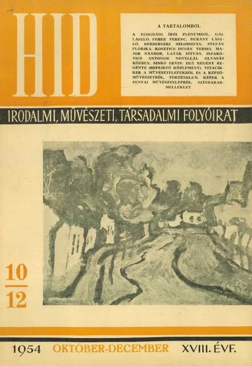 Híd, 18. évf. 1954. október – december. 10–12. sz. 449–503. oldal