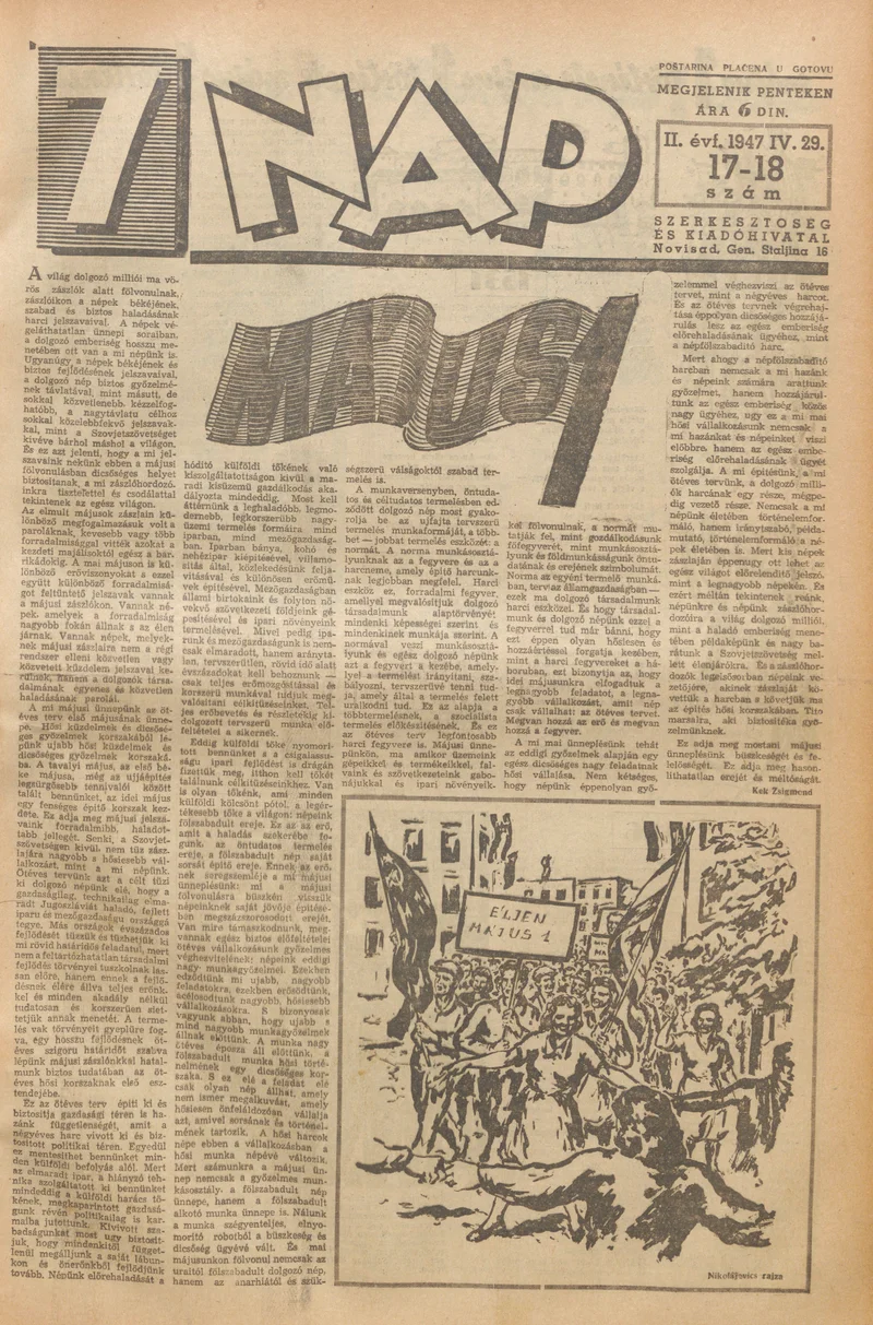 7 Nap, 2. évf. 1947. április 29. 17–18. sz. 1–20. oldal