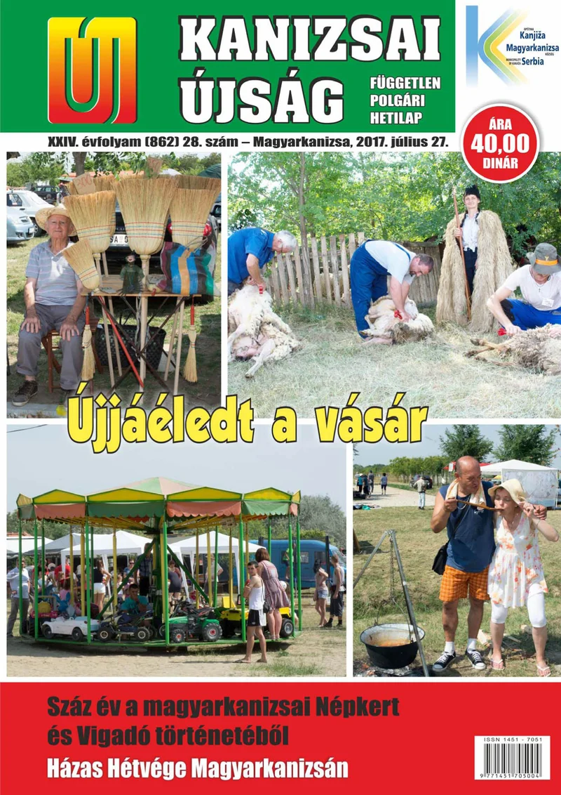 Új Kanizsai Újság, 24. évf. 2017. július 27. 28. sz.