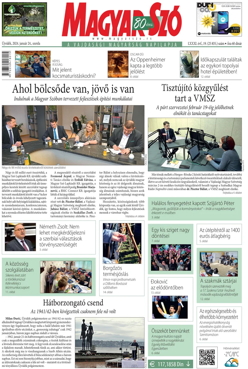 Magyar Szó, 81. évf. 2024. január 24. 19. sz. 11–16. oldal