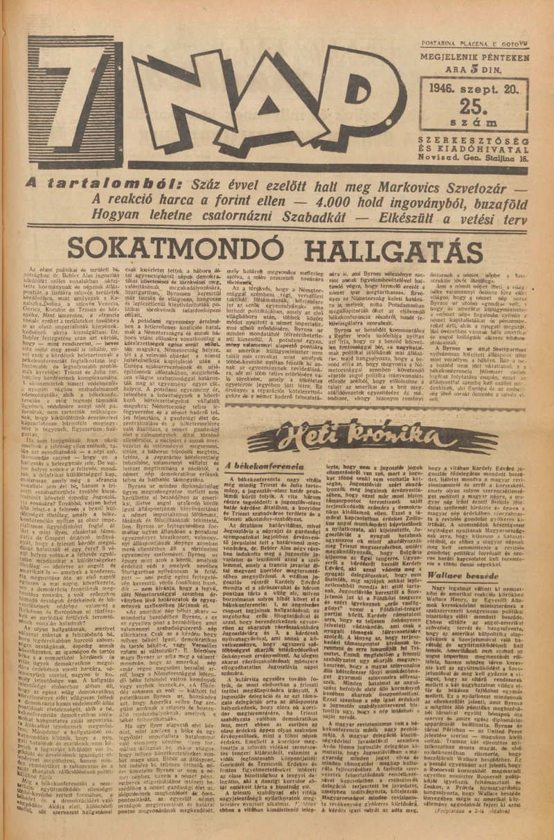 7 Nap, 1. évf. 1946. szeptember 20. 25. sz. 1–12. oldal