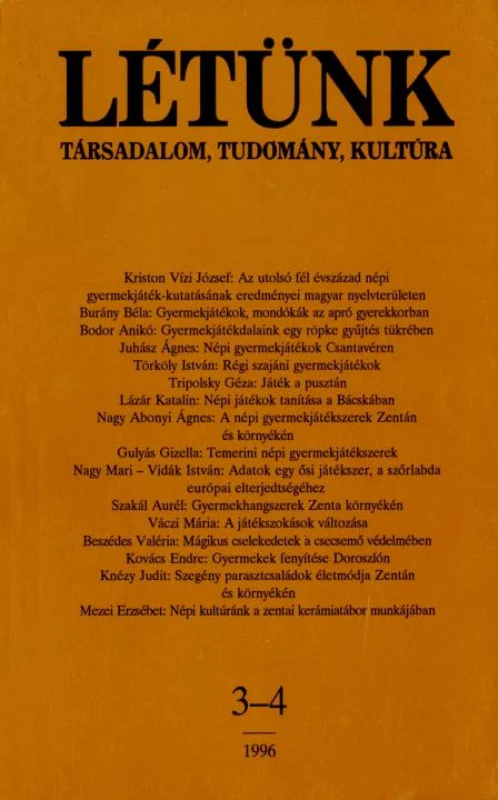 Létünk, 26. évf. 1996. 3–4. sz. 1–198. oldal
