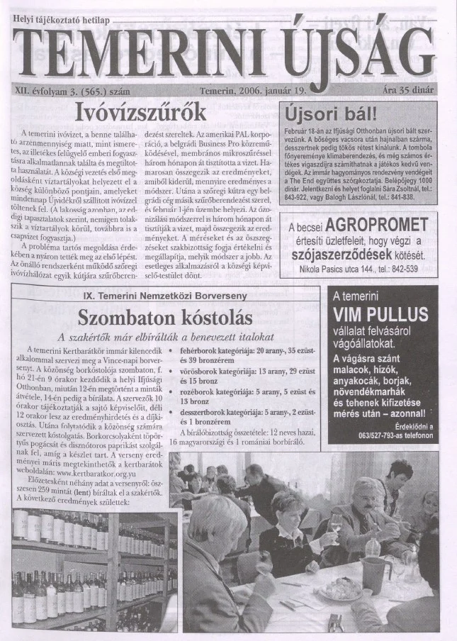 Temerini Újság, 12. évf. 2006. január 19. 3. sz.